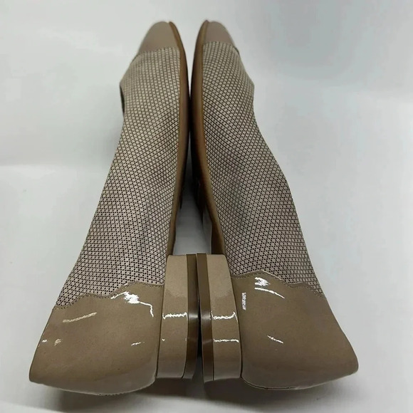 BeautiFeel Karen Shoes Houndstooth Cap Toe Patent Leather Slip On Tan Size 40 9 - Picture 8 of 12